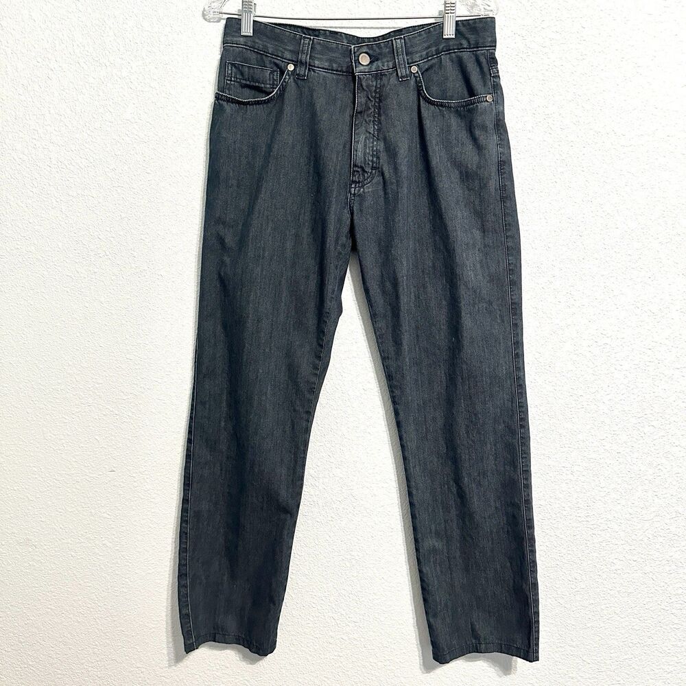 Ermenegildo Zegna Jeans Mens size 32 Blue Medium Wash Denim Straight Leg Stretch